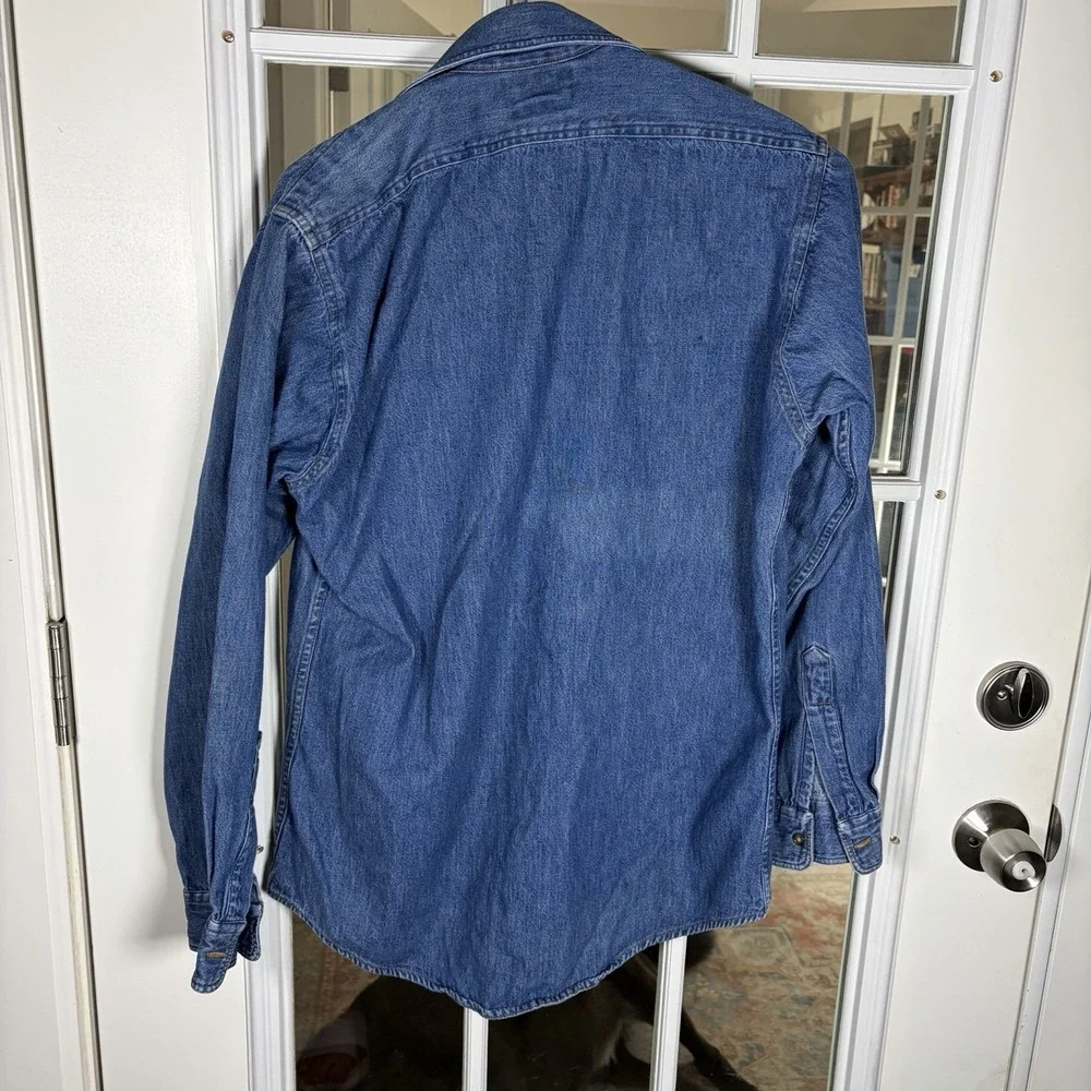 Vintage Banana Republic Denim Shirt Size Small USA 100% Cotton Workwear Button